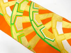 アンティーク　片輪車模様織り出し袋帯（着用可）